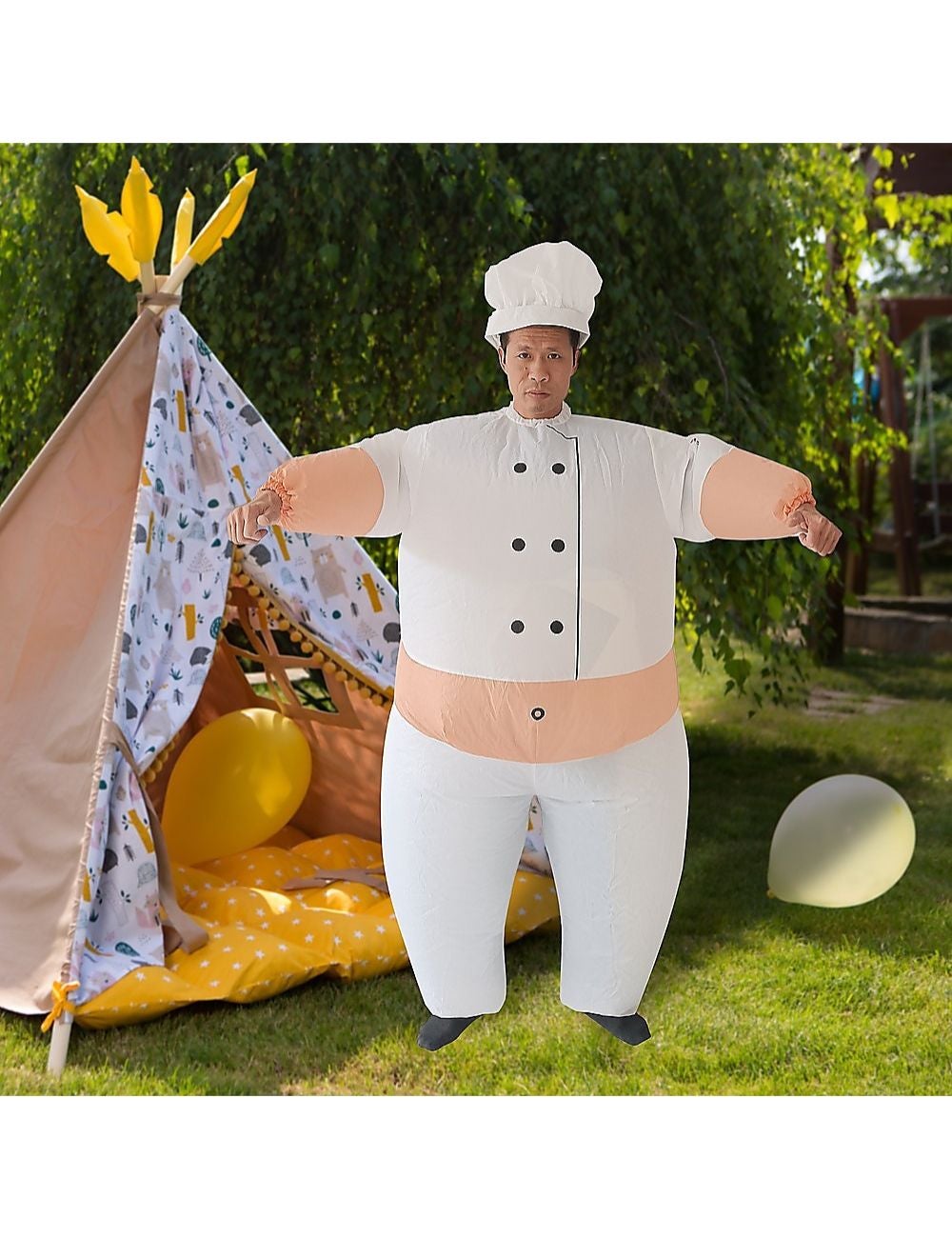 CHEF Fancy Dress Inflatable Suit -Fan Operated Costume | Beme