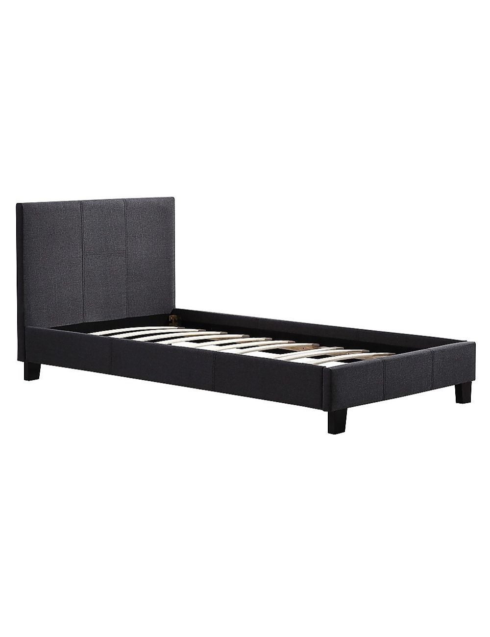 Single Linen Fabric Bed Frame Grey | EziBuy Australia