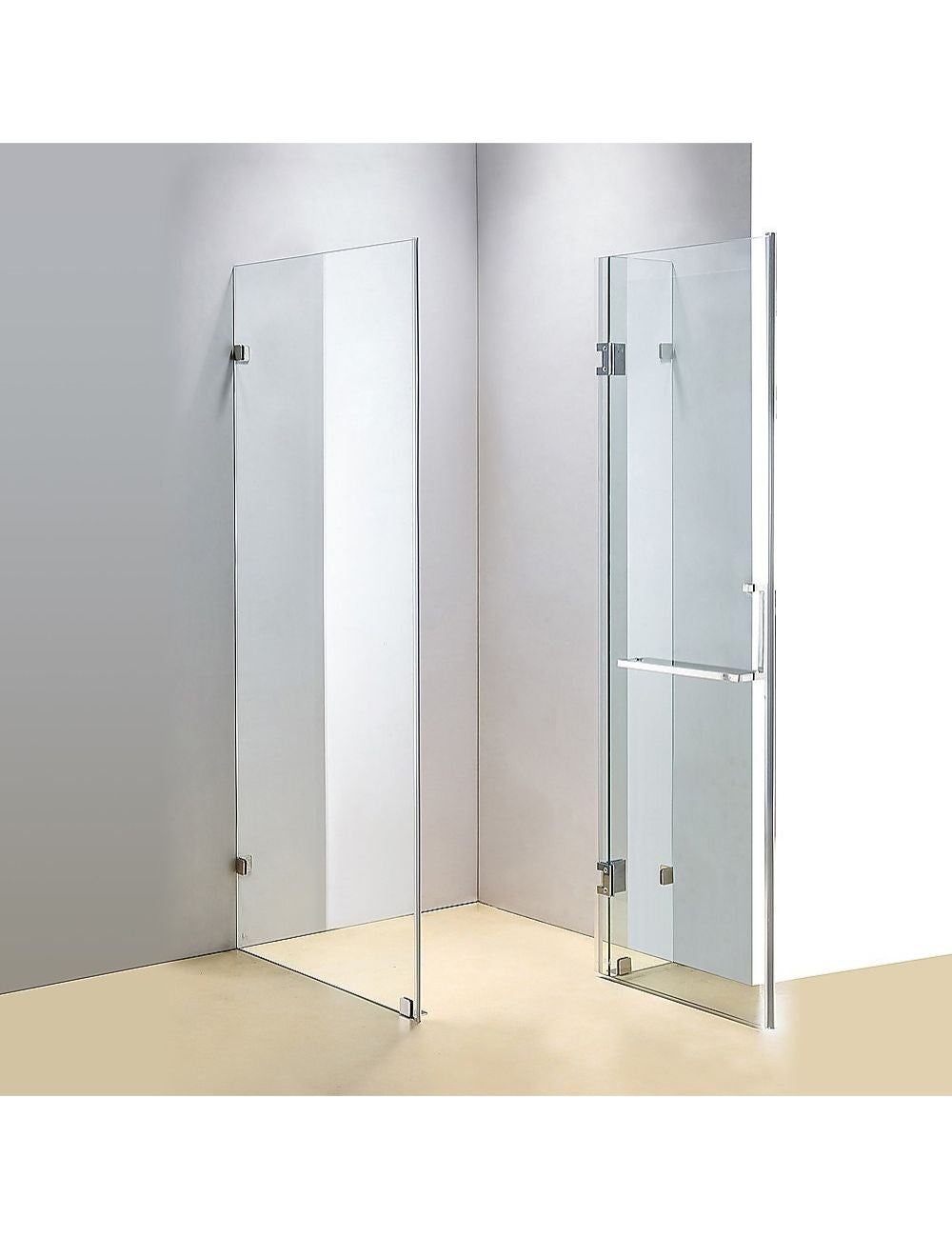 1100 X 1000mm Frameless 10mm Glass Shower Screen By Della Francesca Noni B 4060