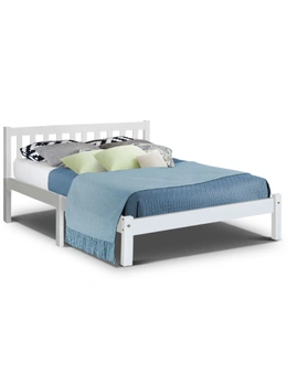 Artiss Bed Frame Double Size Wooden White SOFIE