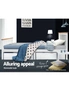 Artiss Bed Frame Single Size Wooden White PONY, hi-res