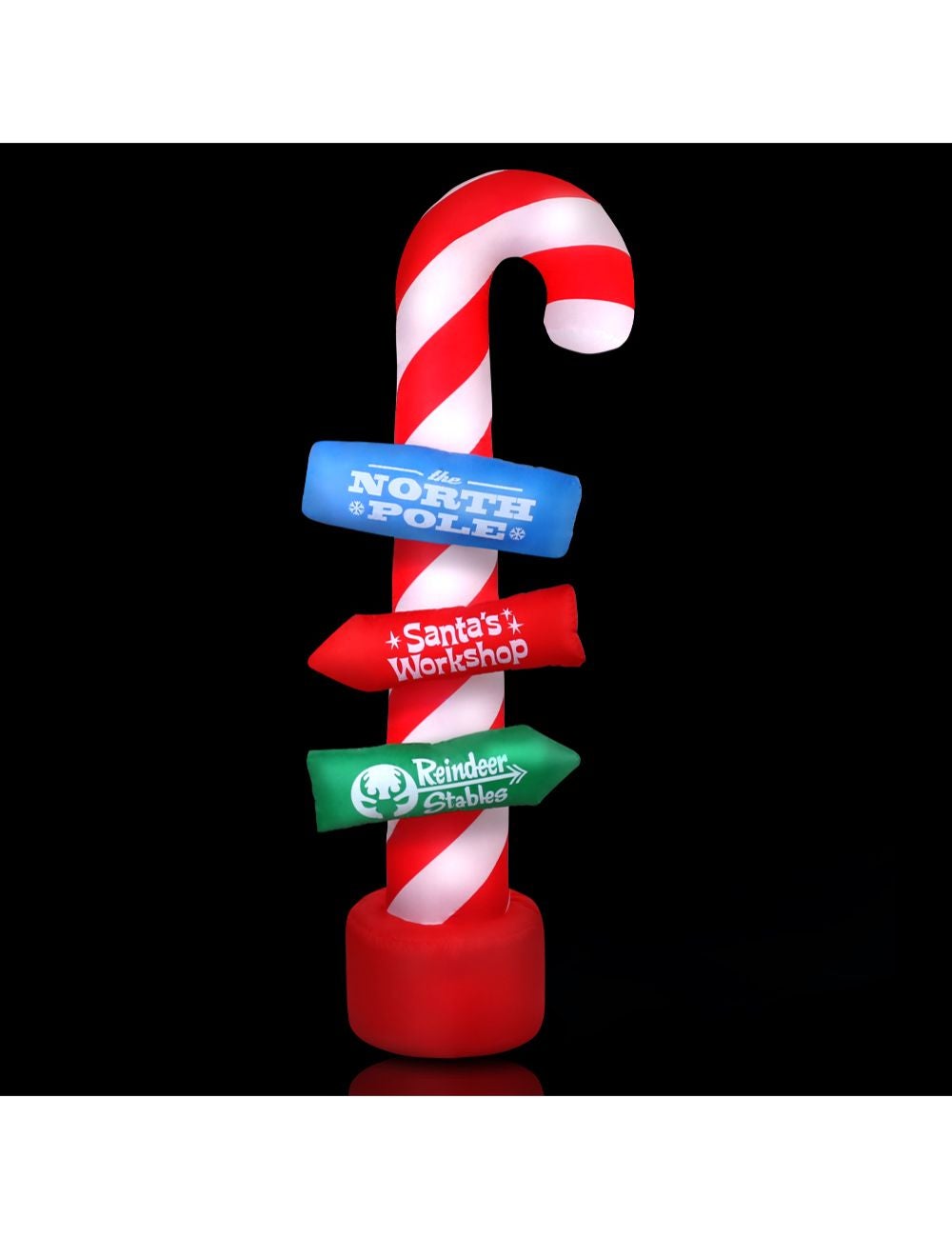 Jingle Jollys Christmas Inflatable Candy Pole 2.4M Illuminated ...