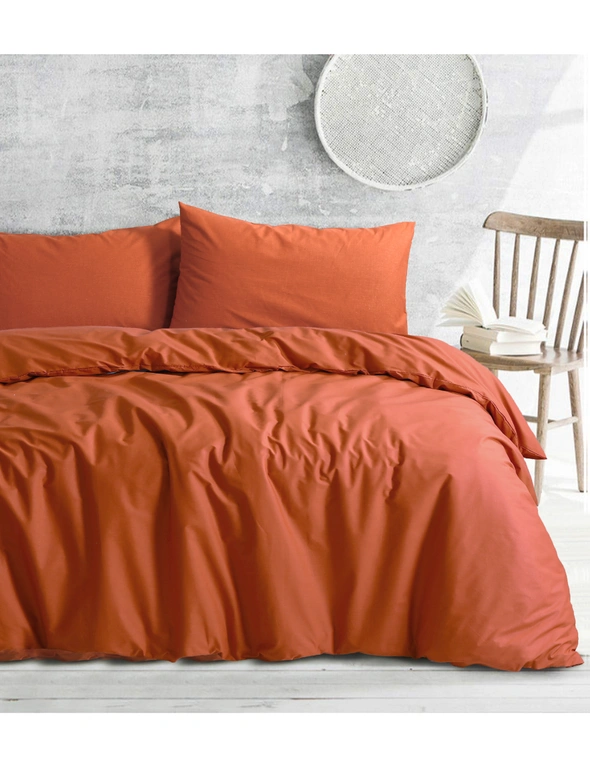 Amsons Royale Cotton Rust Quilt Cover Set, hi-res image number null