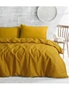Amsons Royale Cotton Quilt Duvet Doona Cover Set with Europeon pillowcases - Mustard, hi-res