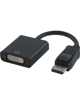 ASTROTEK DisplayPort DP to DVI Adapter Converter Cable 15cm - 20 pins Male to DVI 24+5 pins Female, normal chipset support with ATI video card