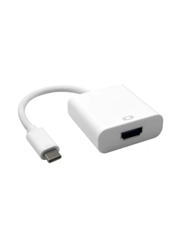 ASTROTEK Thunderbolt USB 3.1 Type C USB-C to HDMI Video Adapter Converter Male to Female for Apple Macbook Chromebook Pixel White