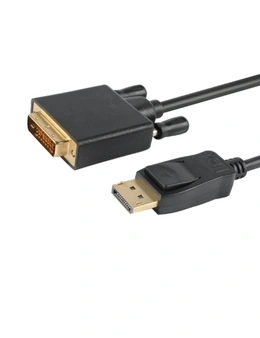 ASTROTEK DisplayPort DP to DVI-D Male to Male Cable 2m 24+1 Gold plated Supports video resolutions up to 1920x1200/1080P Full HD @60Hz