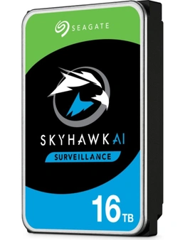 SEAGATE 16TB 3.5' SkyHawk AI Surveillance SATA HDD 256MB Cache, 7200RPM