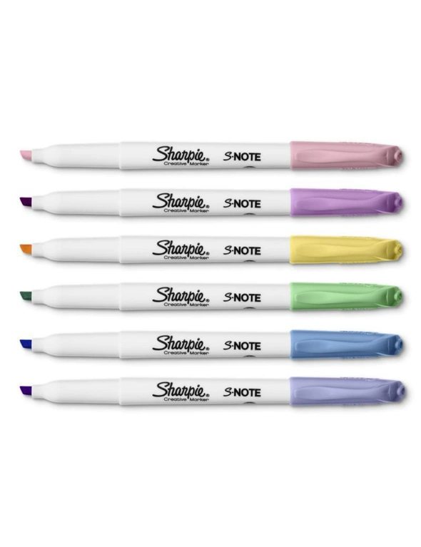SHARPIE S-Note Pastel Pack of 6 Box of 6, hi-res image number null