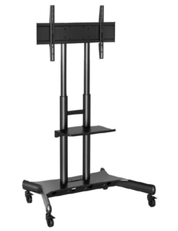 Atdec AD-TVC-75 Floor TV Cart Heavy Duty for Screen size 50" - 80" &amp 75kg. VESA to 800x400 - Comes with Shelf