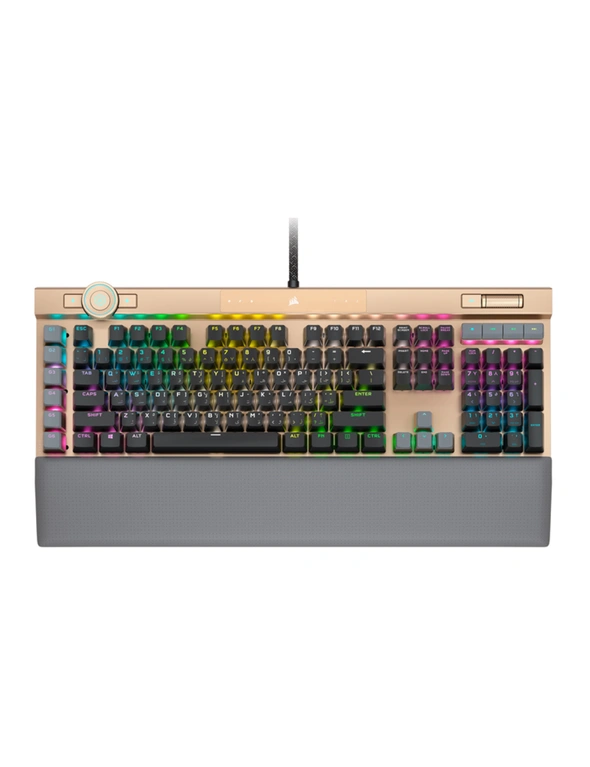 CORSAIR K100 RGB Optical Mechanical Gaming Keyboard - Gold / CORSAIR OPX