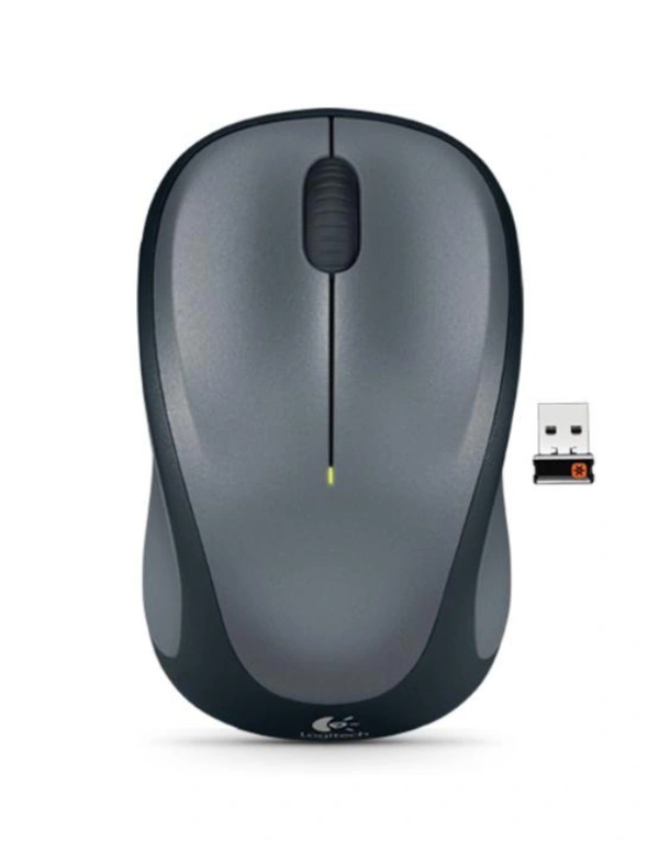 Logitech Wireless Mouse M235, 3 Button, USB Receiver, Scroll Wheel, Colour: Colt Glossy  Black, 1 AA battery pre-installed, hi-res image number null