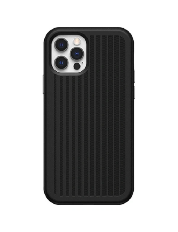 OTTERBOX Apple iPhone 12/12 Pro Antimicrobial Easy Grip Gaming Case - Squid Ink Black 77-80673, 3X Military Standard Drop Protection, Anti-Slip, hi-res image number null