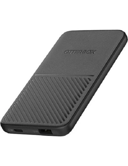 OTTERBOX Power Bank 5K mAh - Black 78-80641, Dual Port USB-C & USB-A, Includes USB-A to USB-C cable 15CM/6IN, USB PD 2.0/3.0, Durable design