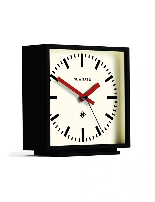 Newgate Amp Mantel Clock Black With Red Hands, hi-res image number null