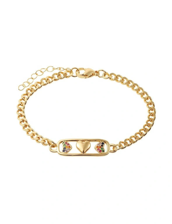 Anyco CZ White Zircon Bracelet Infinity Crown Moon Circle Geometric Pendant Simple Bracelet Friendship Jewelry Gift 6, hi-res image number null