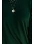 Azura Exchange Green Loose Fit Wide Neck Batwing Sleeves Top, hi-res