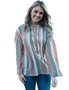 Azura Exchange Multicolor Striped Drop Shoulder Textured Knit Hoodie, hi-res