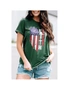 Azura Exchange Green USA American Flag Faith Print T Shirt, hi-res