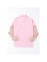 Azura Exchange Pink Plaid Patchwork Raw Hem Shacket, hi-res