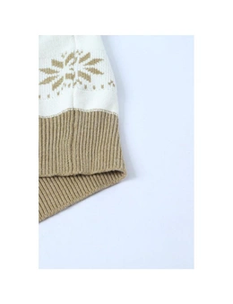 Azura Exchange White Christmas Snowflake High Neck Knit Sweater