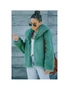 Azura Exchange Green Collared Side Pockets Winter Fuzzy Coat, hi-res