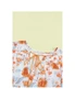 Azura Exchange Orange Split V Neck Floral Print Dolman Blouse, hi-res
