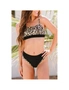 Azura Exchange Leopard Splicing Spaghetti Strap Bikini Swimwear, hi-res