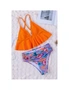 Azura Exchange Orange Floral Frill Bikini Set, hi-res