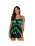 Azura Exchange Green Tie Dye Ombre Swimdress Tankini Set, hi-res