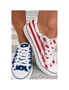Azura Exchange American Flag Lace-up Canvas Sneakers, hi-res