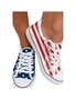 Azura Exchange American Flag Lace-up Canvas Sneakers, hi-res