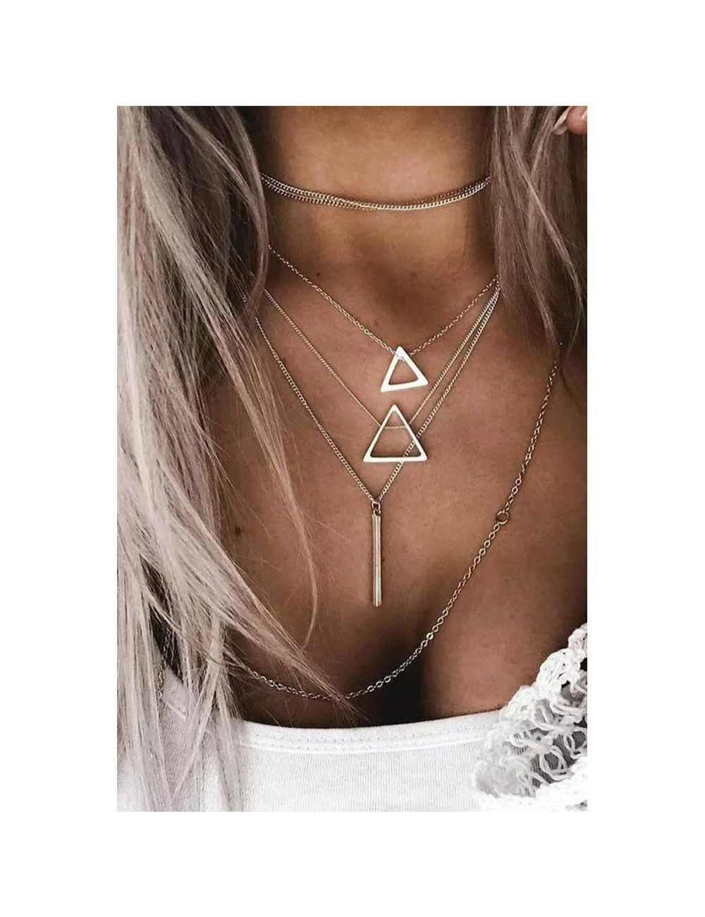 Gold deals triangle pendant