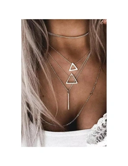Azura Exchange Triangle Pendant Chain Multilayer Necklace