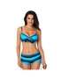 Azura Exchange Blue Black Ombre Shading Push Up Bikini and Boardshort, hi-res