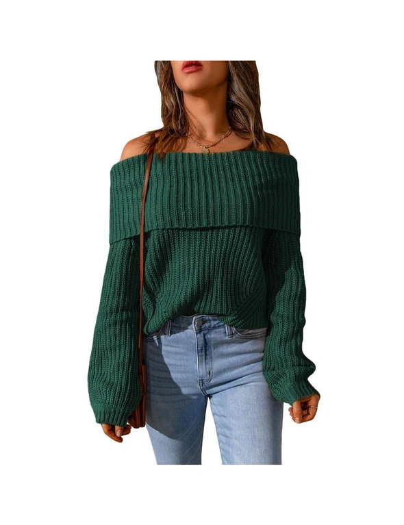 Fold Over Off Shoulder Sweater