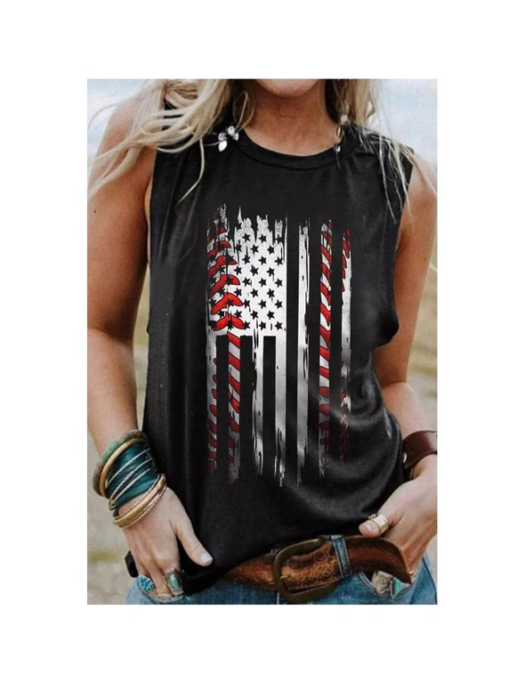 Gray American Flag Tank Top With Bow Detail  American flag tank top,  American shirts, Tank top fashion