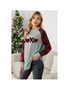 Azura Exchange XOXO Plaid Sleeve Colorblock Sweatshirt, hi-res