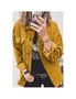 Azura Exchange Yellow Corduroy Long Sleeve Button-up Shirt Coat, hi-res