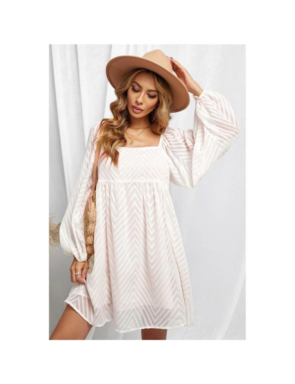 Azura Exchange Classic Square Neck Puff Sleeve Babydoll Style Short Dress, hi-res image number null