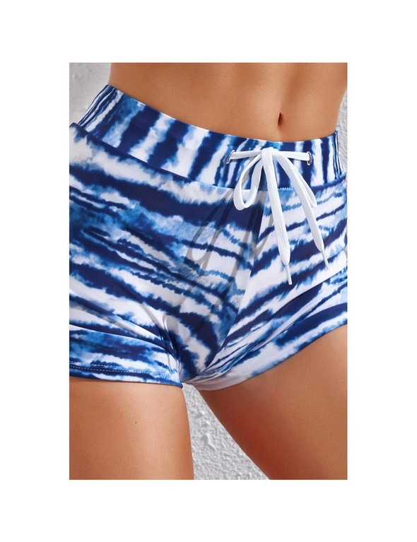 Azura Exchange Blue Drawstring Tie-dye Swim Shorts, hi-res image number null