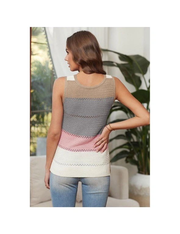 Azura Exchange Color Block Knitted Tank Top, hi-res image number null