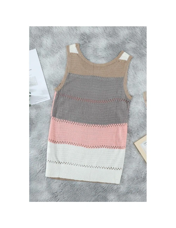 Azura Exchange Color Block Knitted Tank Top, hi-res image number null