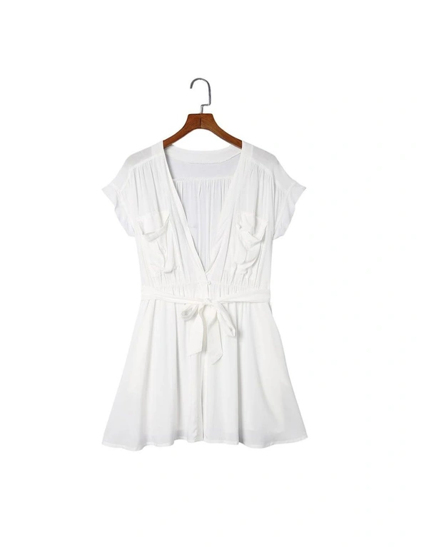 Azura Exchange Open Front Beach Cover-up with Belt, hi-res image number null