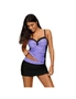 Azura Exchange Ruched Black Tankini and Skirted Swimsuit, hi-res