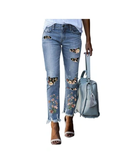 Azura Exchange Patch Ripped Skinny Jeans