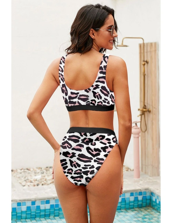 Athletic Leopard Tank High Waist Bikini, hi-res image number null