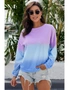 Color Block Tie Dye Pullover Sweatshirt, hi-res