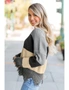 Gray Colorblock Distressed Sweater, hi-res