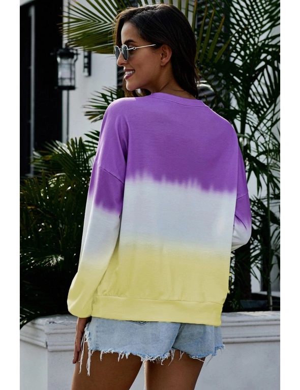 Modena Color Block Tie Dye Pullover Sweatshirt, hi-res image number null